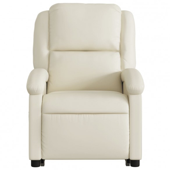 Fauteuil inclinable de massage Crème Similicuir