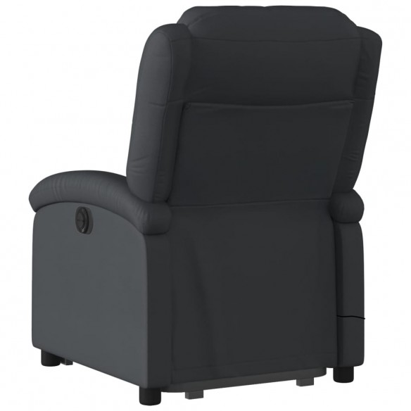 Fauteuil inclinable de massage électrique noir cuir véritable