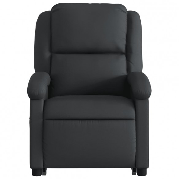 Fauteuil inclinable de massage électrique noir cuir véritable