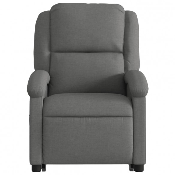 Fauteuil inclinable de massage électrique Gris foncé Tissu