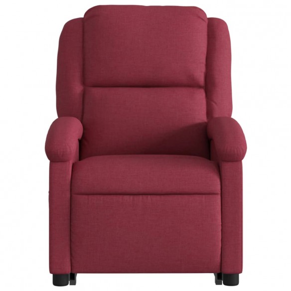 Fauteuil inclinable de massage électrique Rouge bordeaux Tissu