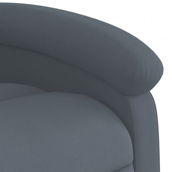 Fauteuil de massage inclinable Gris foncé Velours