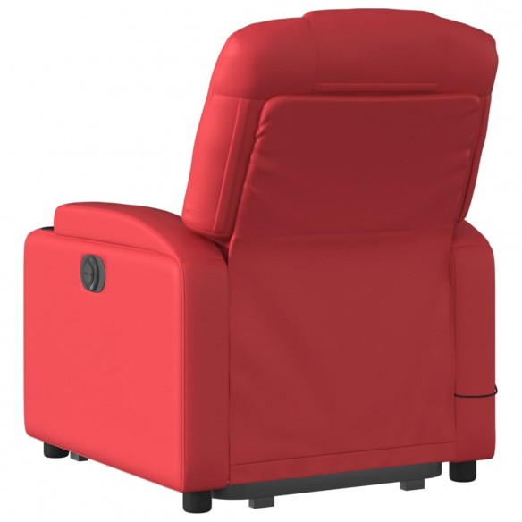 Fauteuil inclinable de massage Rouge Similicuir