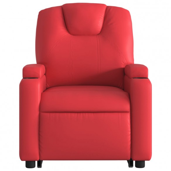 Fauteuil inclinable de massage Rouge Similicuir