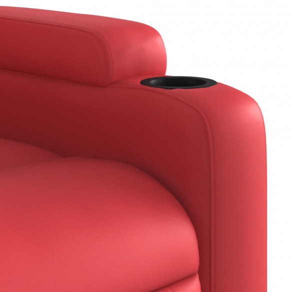 Fauteuil inclinable de massage Rouge Similicuir