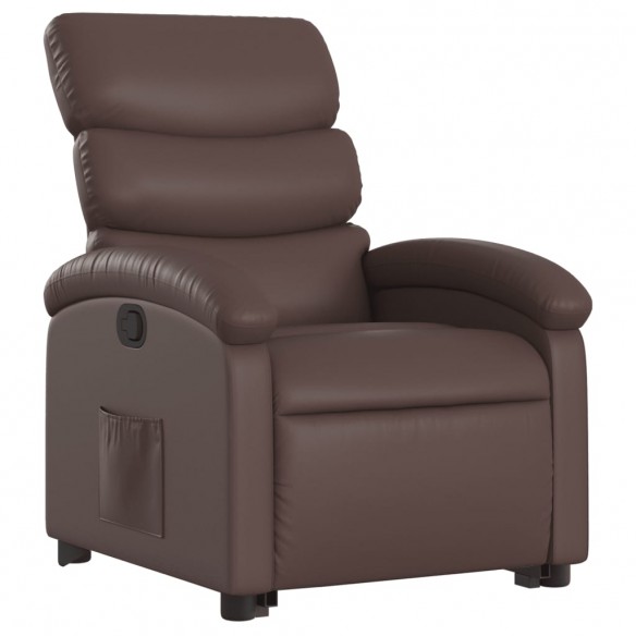 Fauteuil inclinable marron similicuir