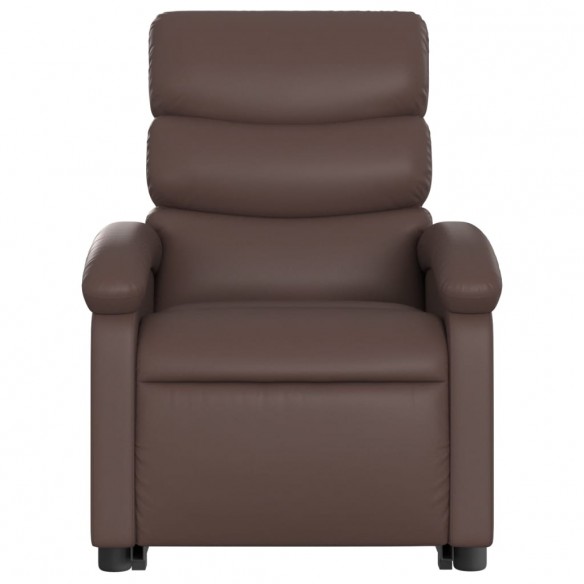 Fauteuil inclinable marron similicuir