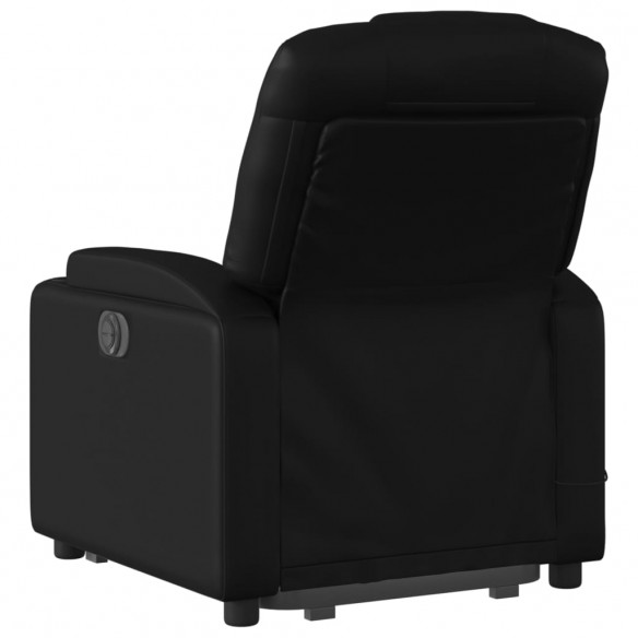 Fauteuil inclinable de massage Noir Similicuir