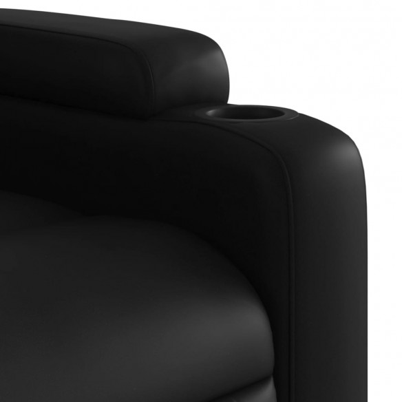 Fauteuil inclinable de massage Noir Similicuir