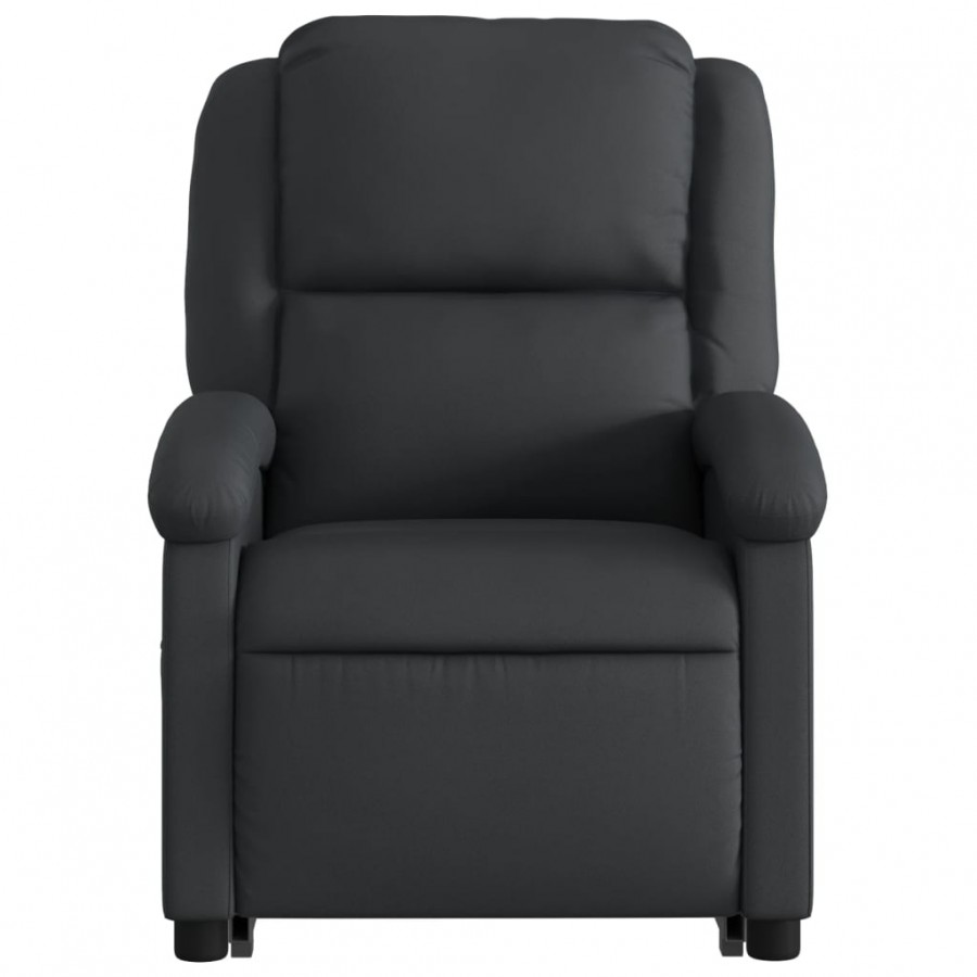 Fauteuil inclinable noir cuir véritable Fauteuil inclinable noir cuir véritable