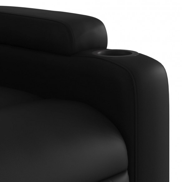 Fauteuil inclinable de massage Noir Similicuir