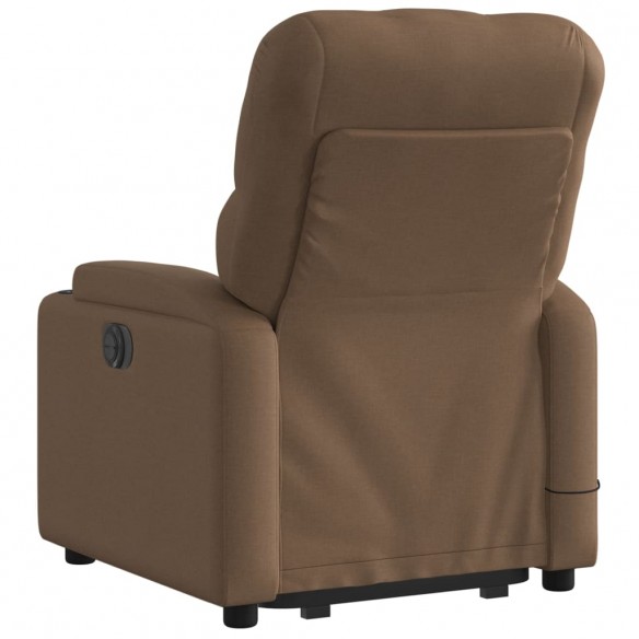 Fauteuil inclinable de massage électrique Marron Tissu