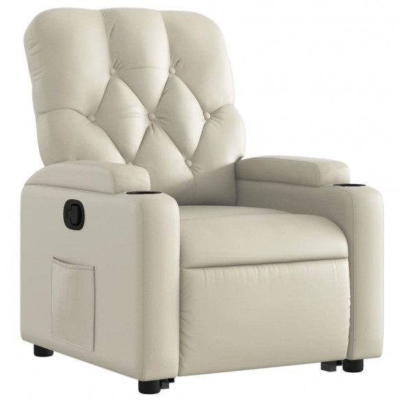 Fauteuil inclinable Crème Similicuir
