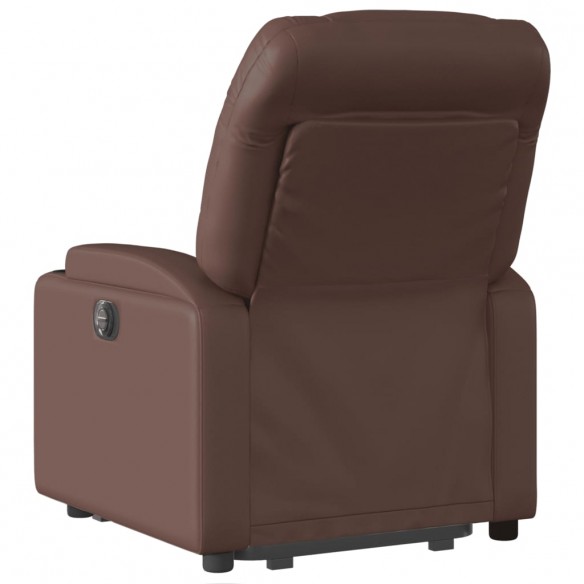 Fauteuil inclinable de massage électrique marron similicuir