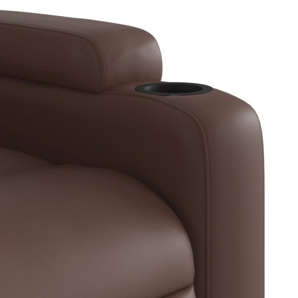 Fauteuil inclinable de massage électrique marron similicuir