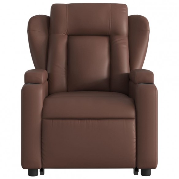 Fauteuil inclinable de massage Marron Similicuir