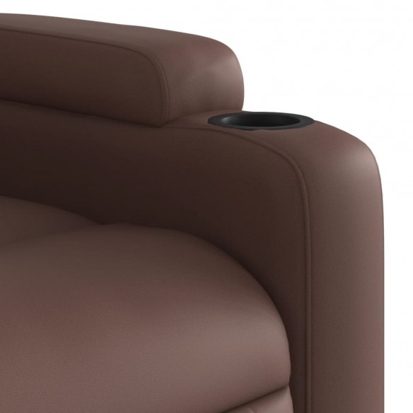 Fauteuil inclinable de massage Marron Similicuir