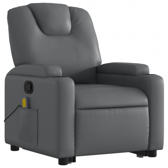 Fauteuil inclinable de massage Gris Similicuir