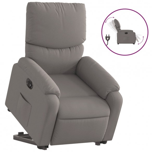 Fauteuil inclinable électrique taupe tissu