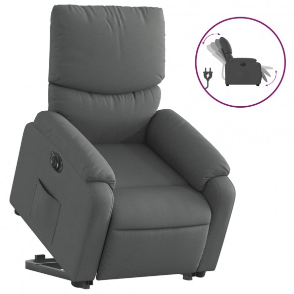 Fauteuil inclinable électrique gris foncé tissu