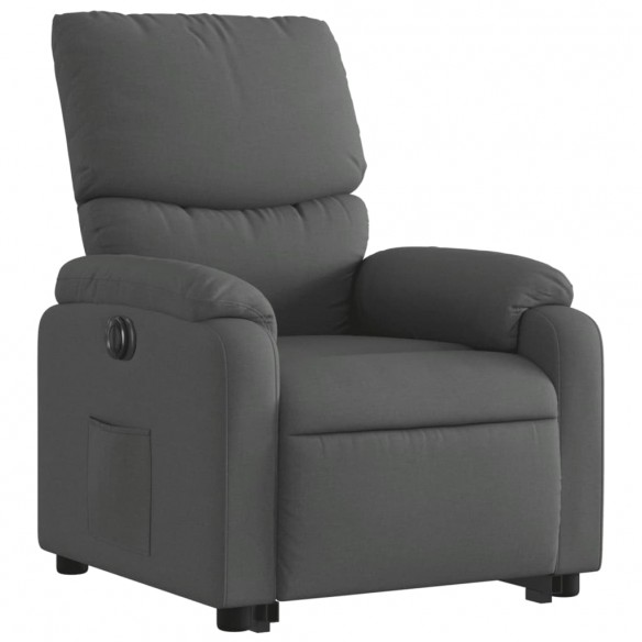 Fauteuil inclinable électrique gris foncé tissu