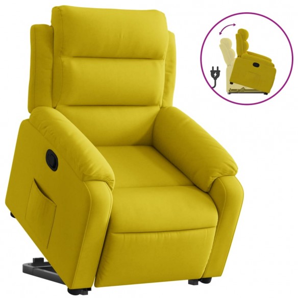 Fauteuil inclinable Jaune Velours