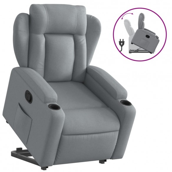 Fauteuil inclinable Gris clair Tissu