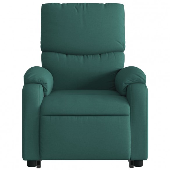 Fauteuil inclinable de massage Vert foncé Tissu