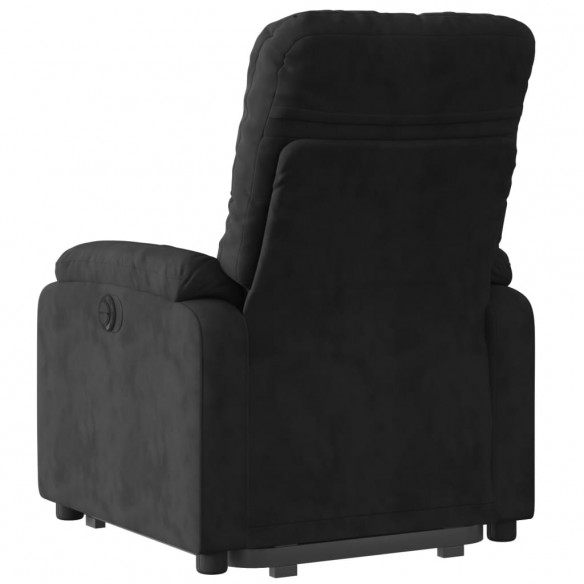 Fauteuil inclinable de massage électrique noir tissu microfibre