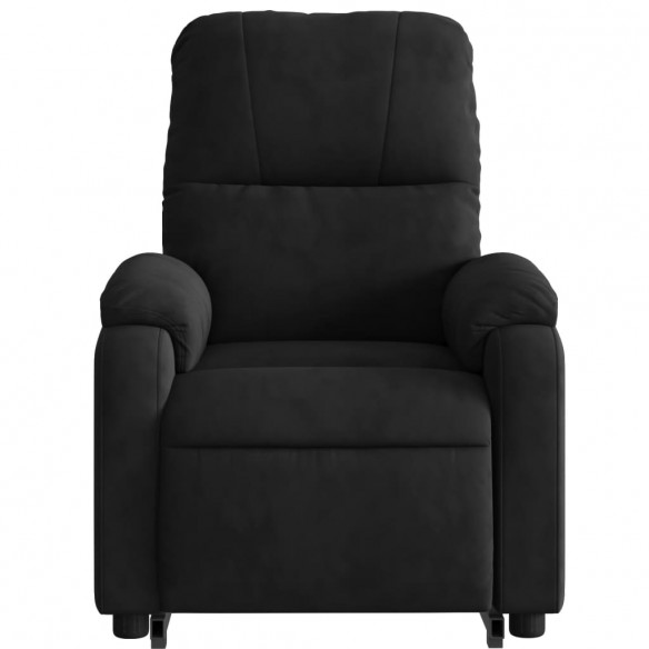 Fauteuil inclinable de massage électrique noir tissu microfibre