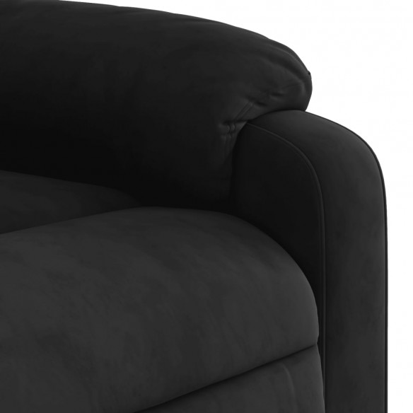 Fauteuil inclinable de massage électrique noir tissu microfibre