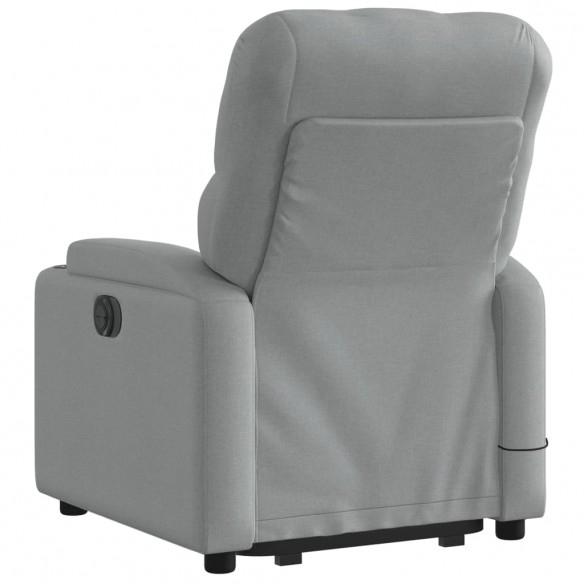 Fauteuil inclinable de massage électrique Gris clair Tissu