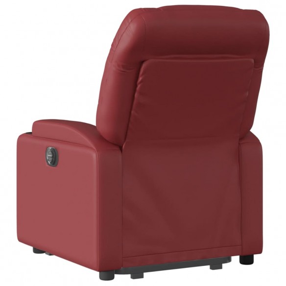 Fauteuil inclinable de massage électrique rouge bordeaux