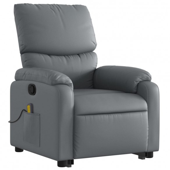 Fauteuil inclinable de massage Gris Similicuir