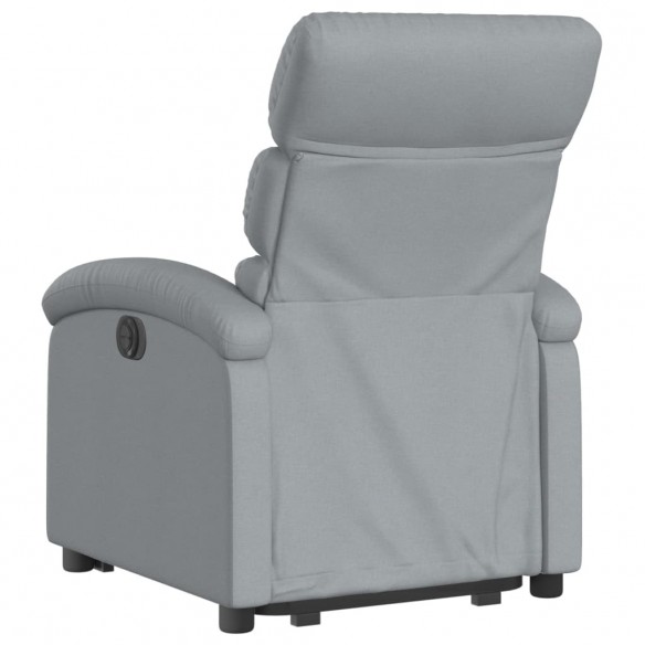 Fauteuil inclinable électrique gris clair tissu