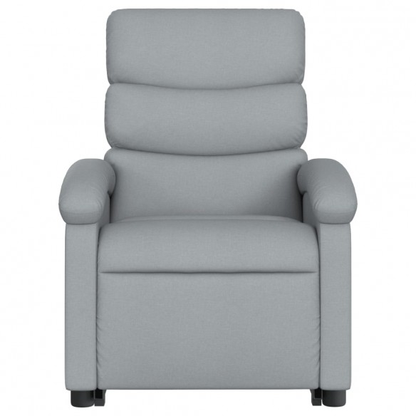 Fauteuil inclinable électrique gris clair tissu