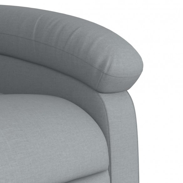 Fauteuil inclinable électrique gris clair tissu