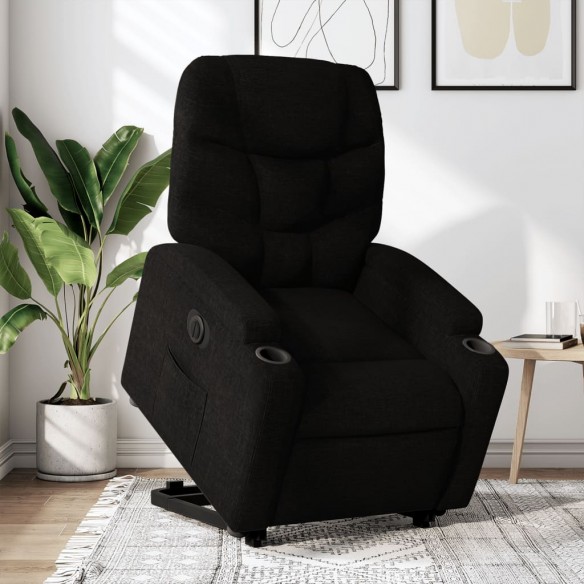 Fauteuil inclinable électrique noir tissu