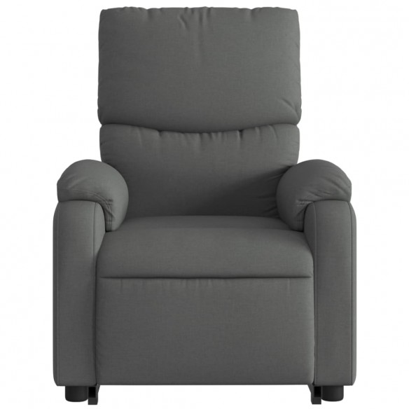 Fauteuil de massage inclinable Gris foncé Tissu