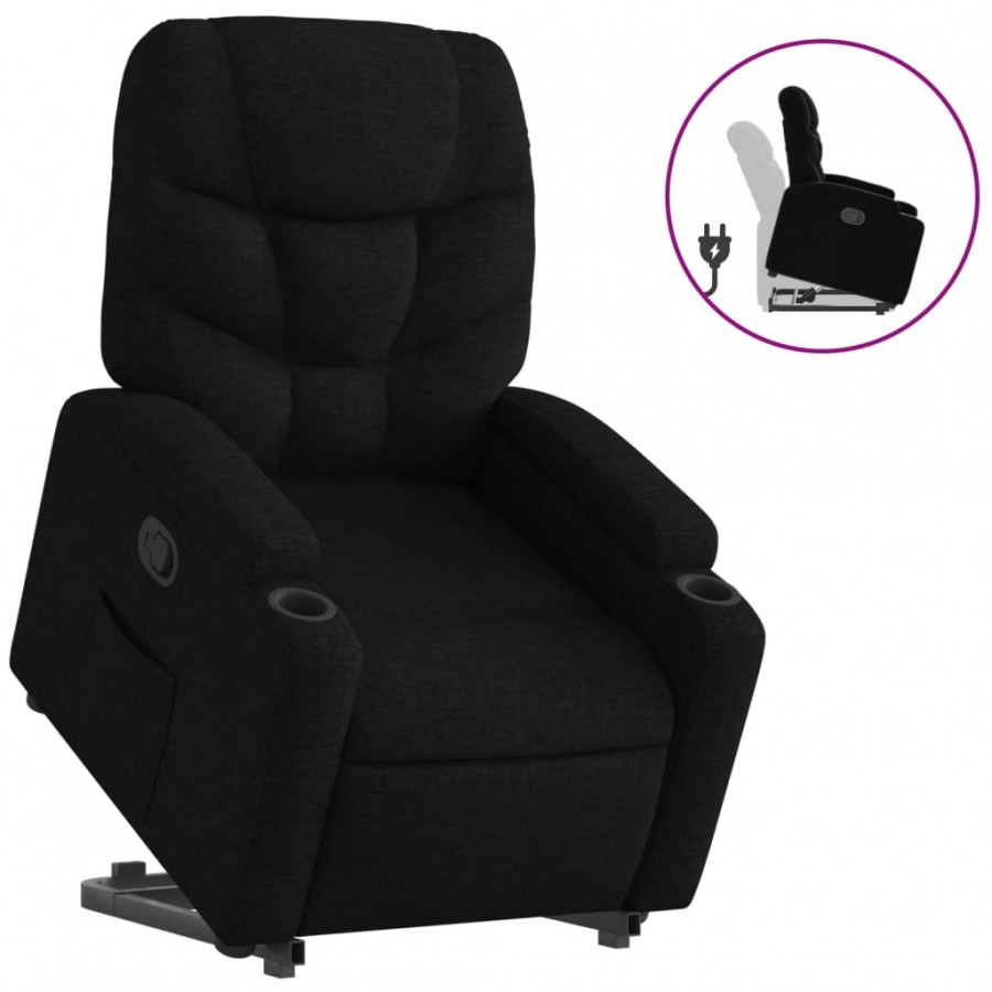Fauteuil inclinable noir tissu Fauteuil inclinable noir tissu