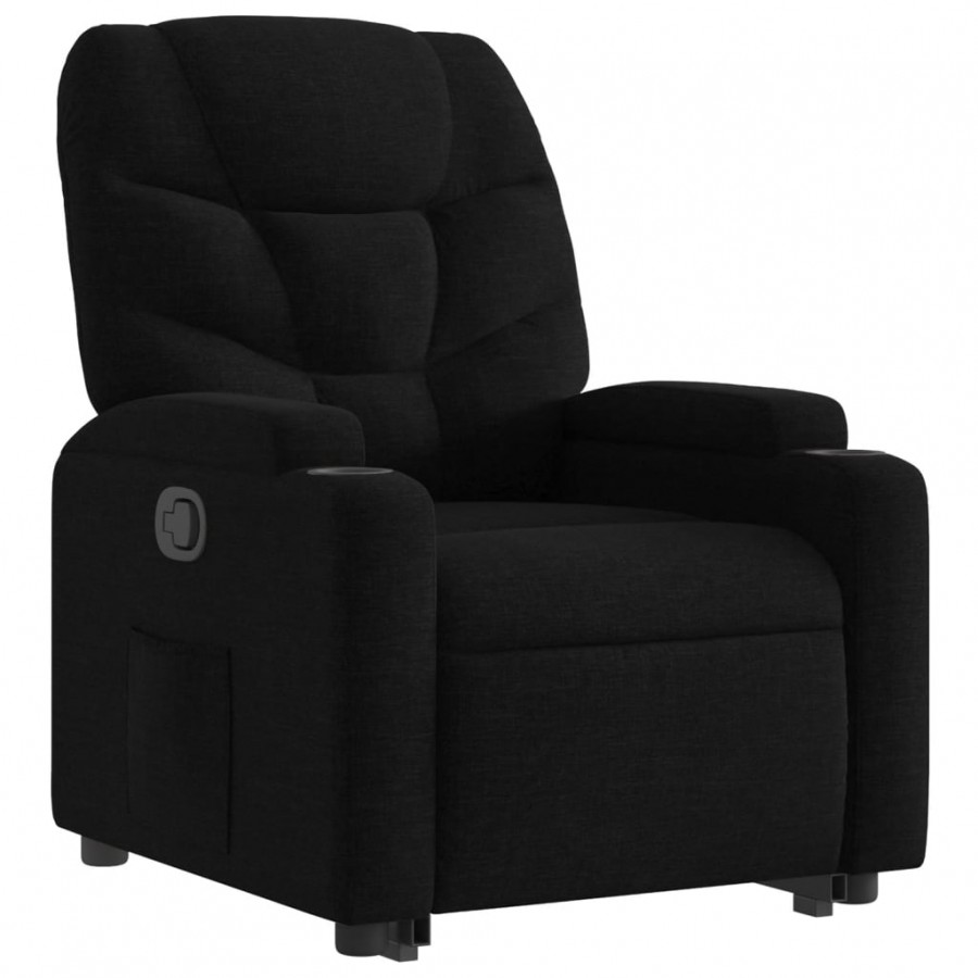 Fauteuil inclinable noir tissu Fauteuil inclinable noir tissu