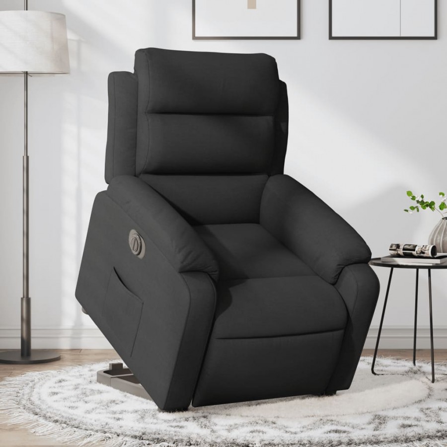 Fauteuil inclinable électrique noir tissu