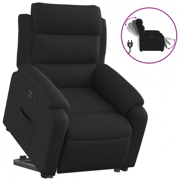 Fauteuil inclinable électrique noir tissu