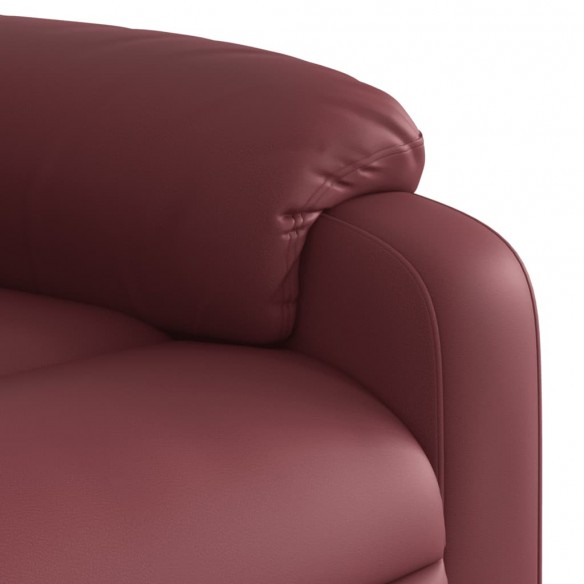 Fauteuil inclinable de massage électrique rouge bordeaux