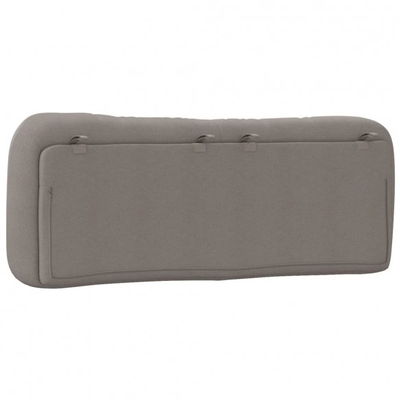 Coussin de tête de lit taupe 140 cm tissu