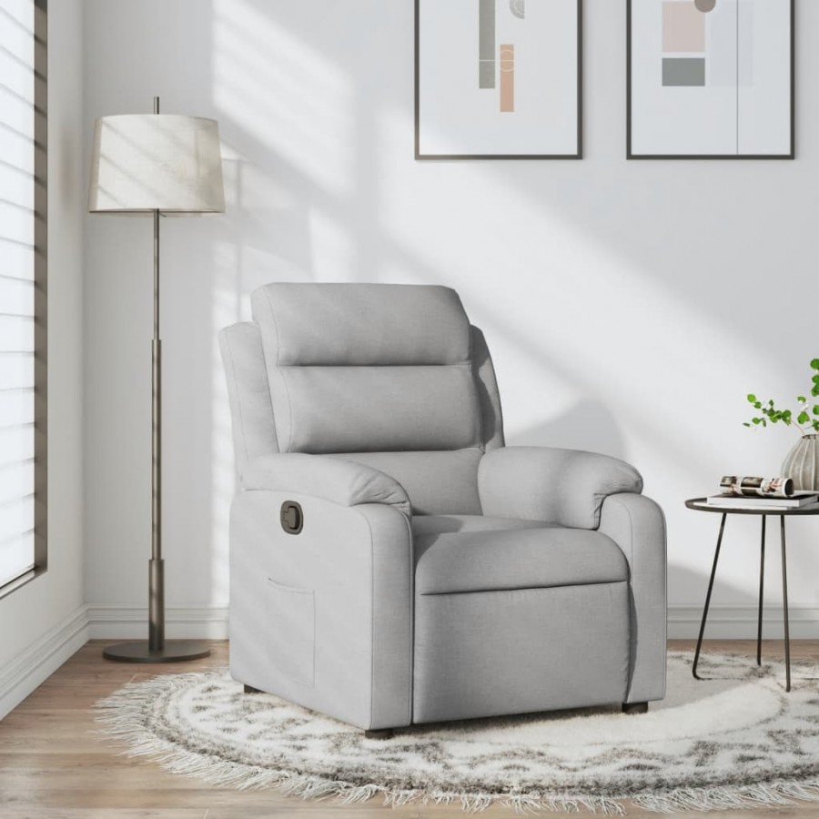 Fauteuil inclinable Gris clair Tissu