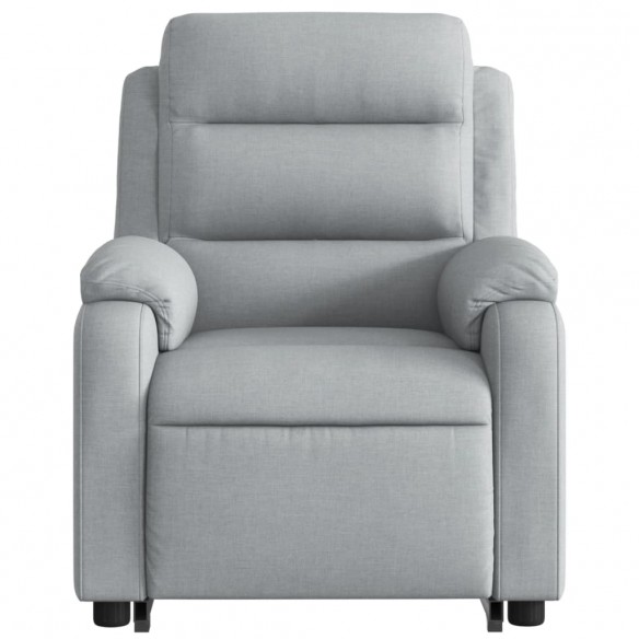 Fauteuil inclinable électrique gris clair tissu