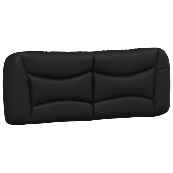 Coussin de tête de lit noir 120 cm similicuir