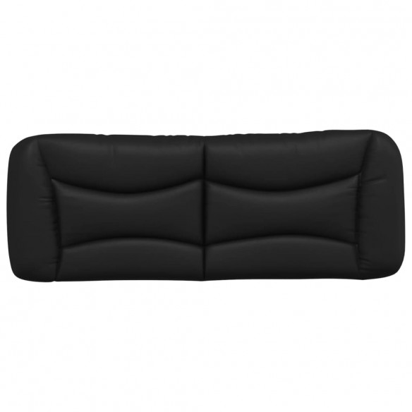 Coussin de tête de lit noir 120 cm similicuir