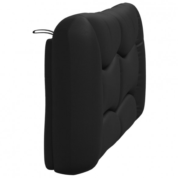 Coussin de tête de lit noir 120 cm similicuir